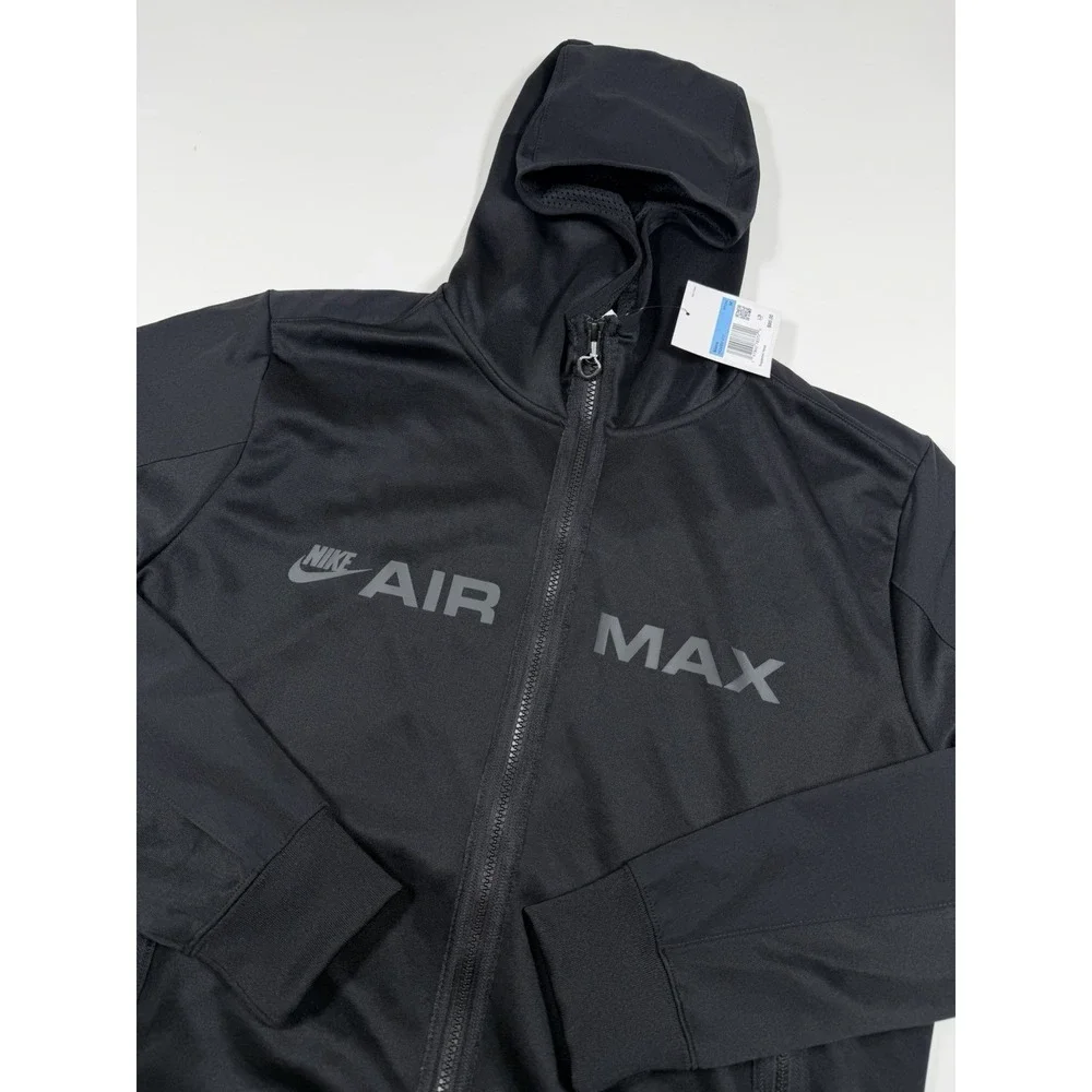Nike Sportswear Heritage Air Max Full Zip Hoodie Jacket Black HQ4899-010 Size M
